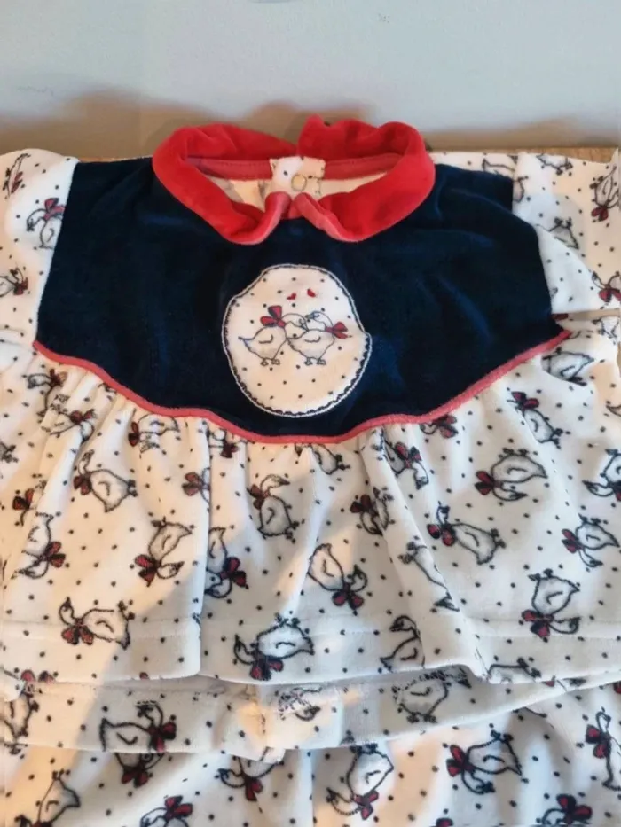 Pyjama 2 pièces fille 6 mois - photo numéro 2