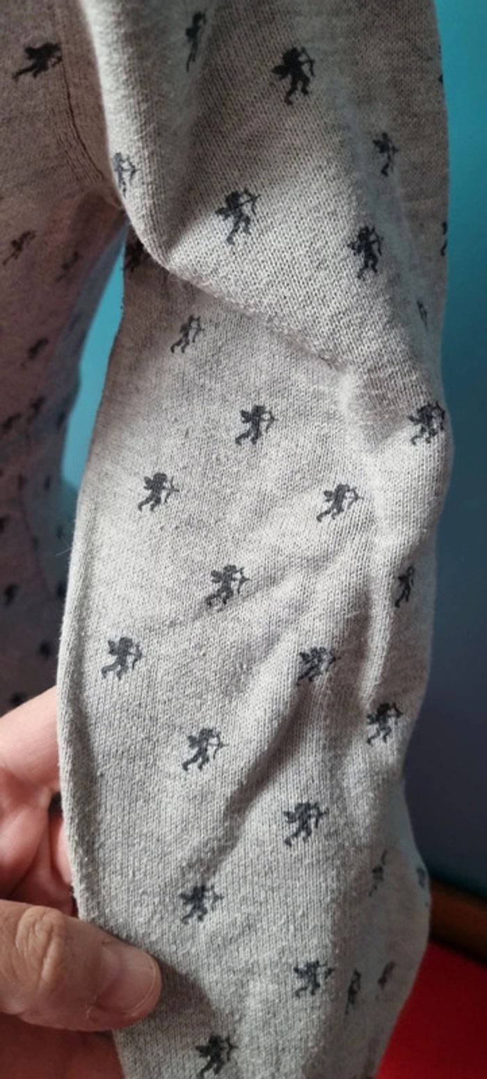 Pull gris motifs anges M EDC col en V - photo numéro 4