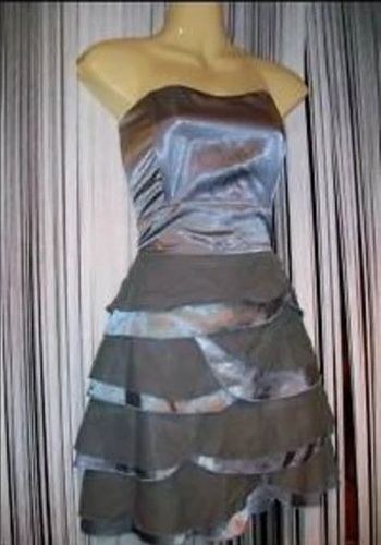Robe cocktail cérémonie argent t 38-40