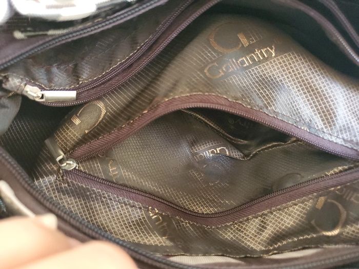Sac à main beige et marron - photo numéro 4