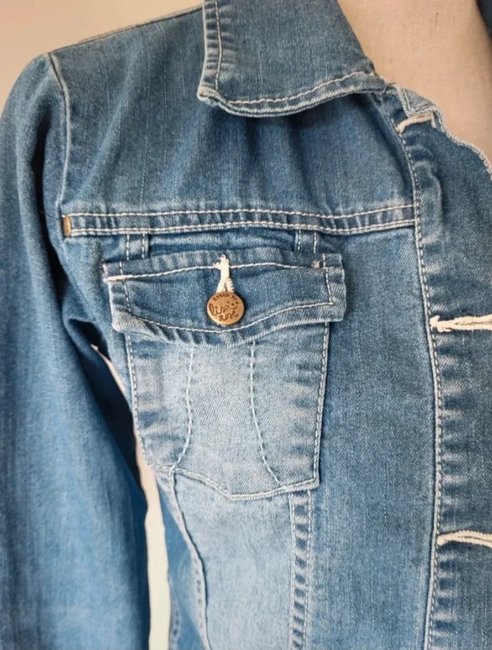 Veste en jean fille bleue claire Lisa Rose Z Génération Taille 12ans - photo numéro 3