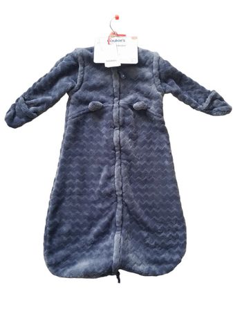 Noukie's - Gigoteuse avec manches et gants - Groloudoux - 70 cm - Bleu gris