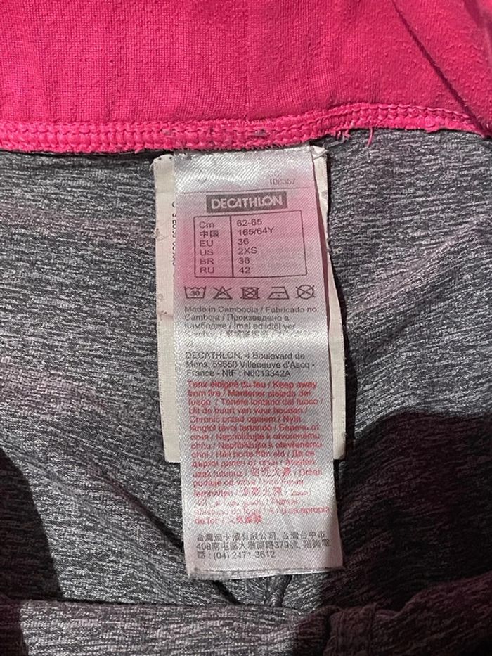 Legging Decathlon gris chiné - taille 2XS - photo numéro 3