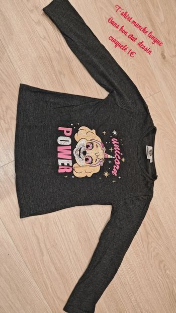 T-shirt manche longue pat'patrouille 6ans