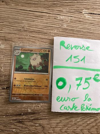 carte Pokémon colossinge reverse 057/165 EV3.5 collection 151 FR neuf sortie de booster