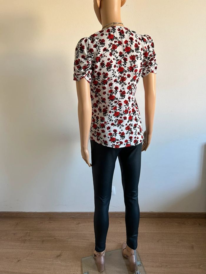 Blouse fleurie à manches courtes Mango taille XS comme neuve - photo numéro 10