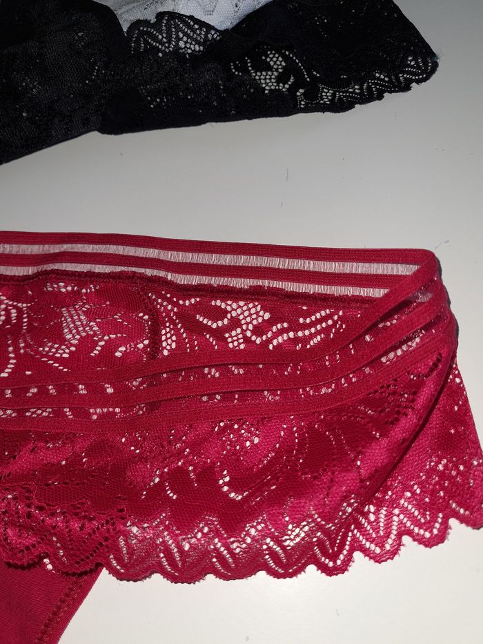 lot 3 string dentelles femme taille M /38 - photo numéro 4