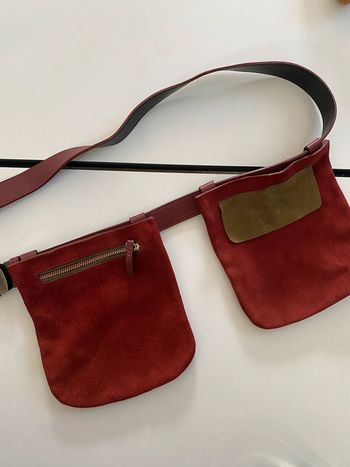 Momoni ceinture banane cuir et daim taille M - L