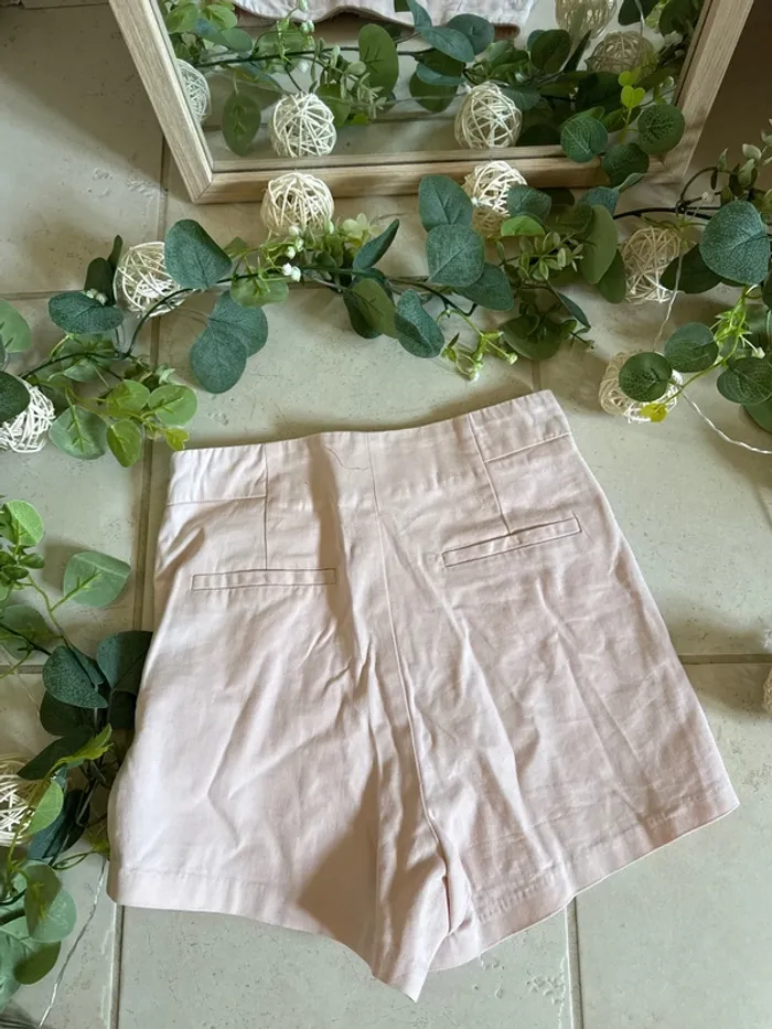 Joli short taille haute rose clair femme - photo numéro 2