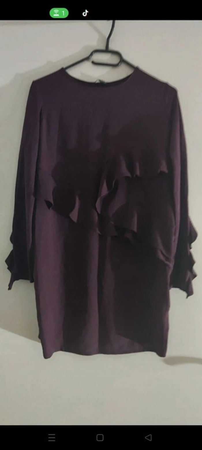 Robe Élégante Zara Prune - photo numéro 4