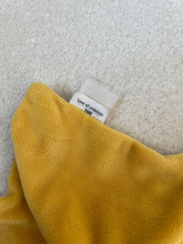Doudou plat souris Bengy beige et jaune - photo numéro 3