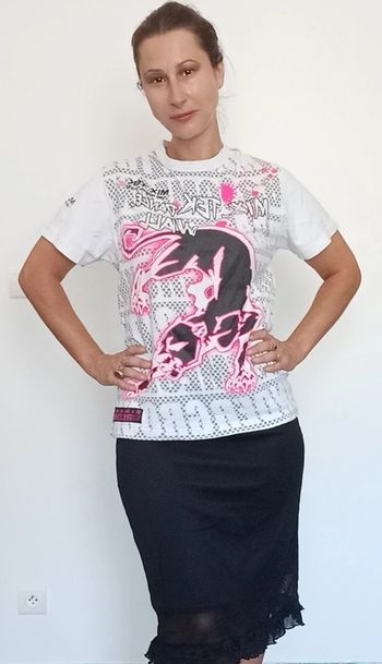 T shirt unisexe panthère fluo