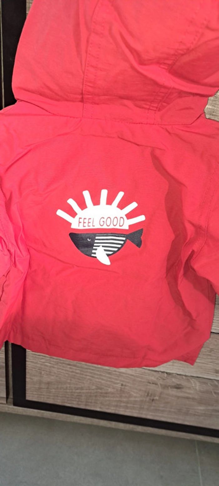 Parka rouge à capuche Obaïbi 6 mois - photo numéro 6