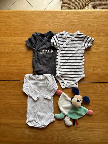 Lot de 3 bodies - 1 mois