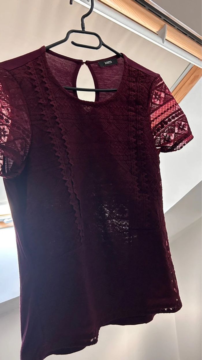 T shirt doublé dentelle - photo numéro 2