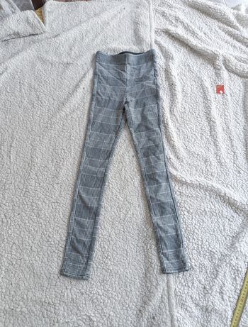 NEUF Legging motif pied-de-poule noir et blanc T34