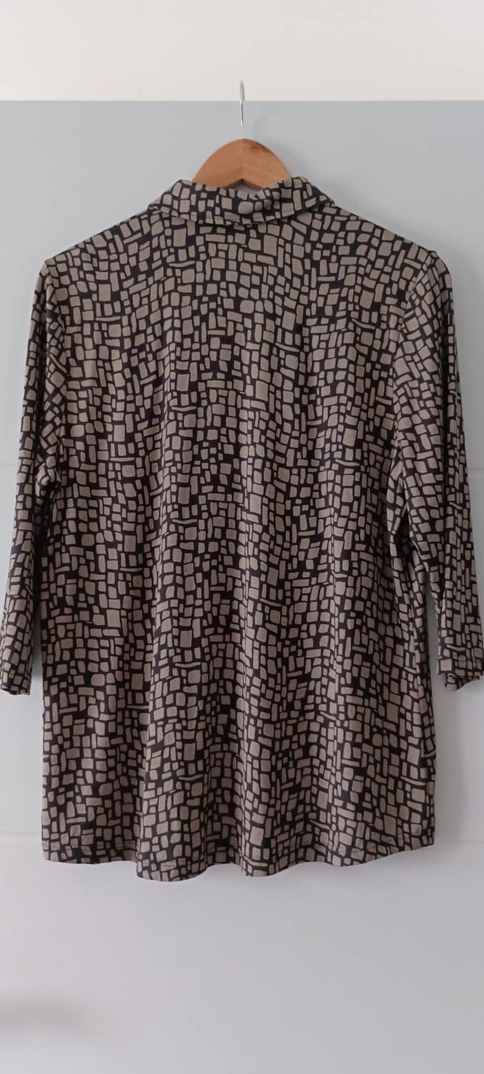 Chemise imprimée manches 3/4 "Efixelle" Taille 46 - photo numéro 2