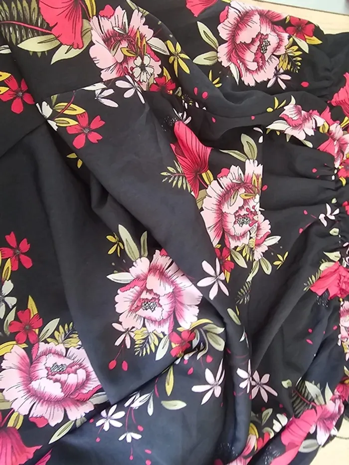 Robe longue fleurie fendu femme grande taille 48 - photo numéro 8
