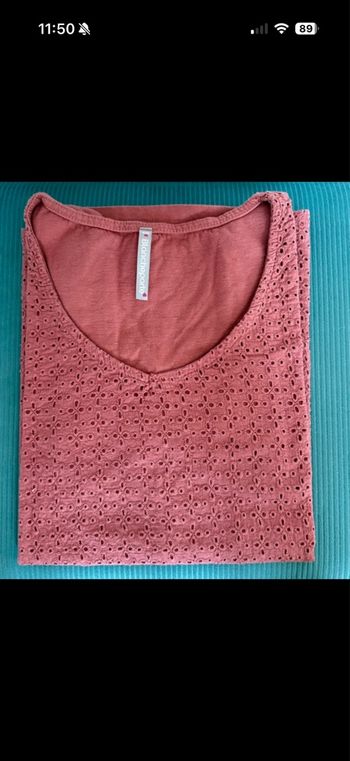 Teeshirt manche courte vieux rose