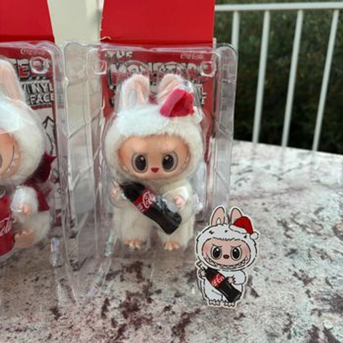 Lot de 2 Pop Mart Labubu The Monsters - Coca Cola Happy Factor + Surprise Shake Original Authentique - photo numéro 3