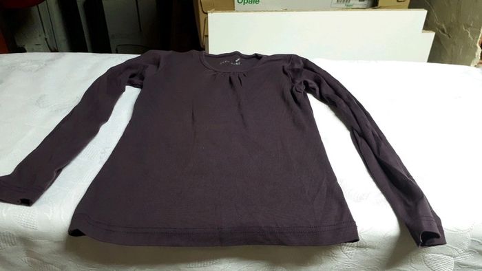 t shirt manche longue prune