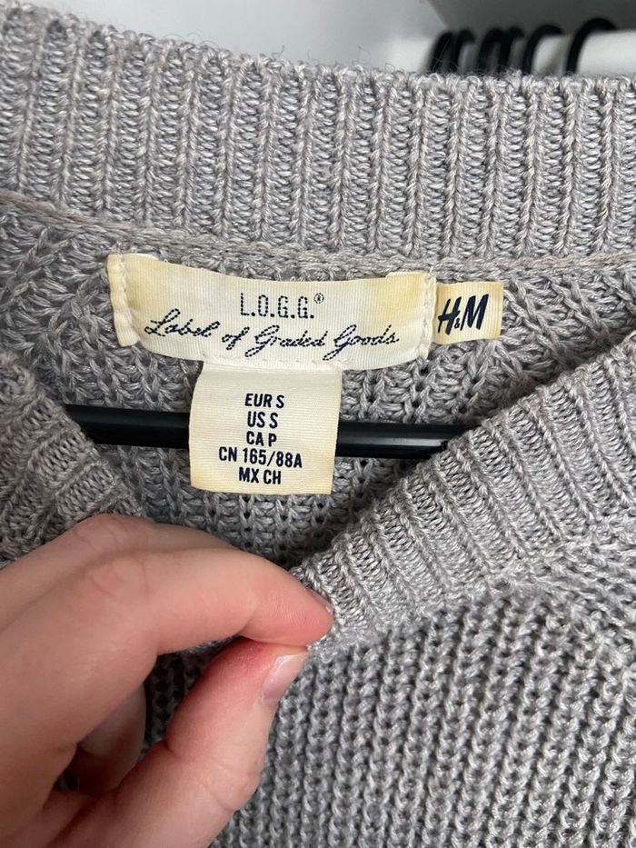 Pull maille gris - photo numéro 3