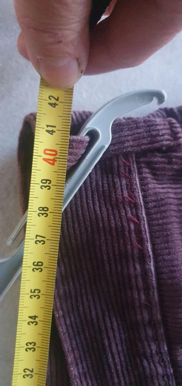 Pantalon velour bordeaux - photo numéro 4