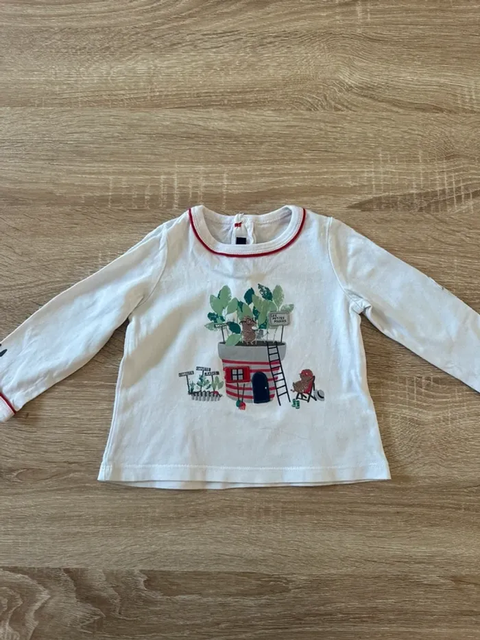 T-shirt manches longues blanc