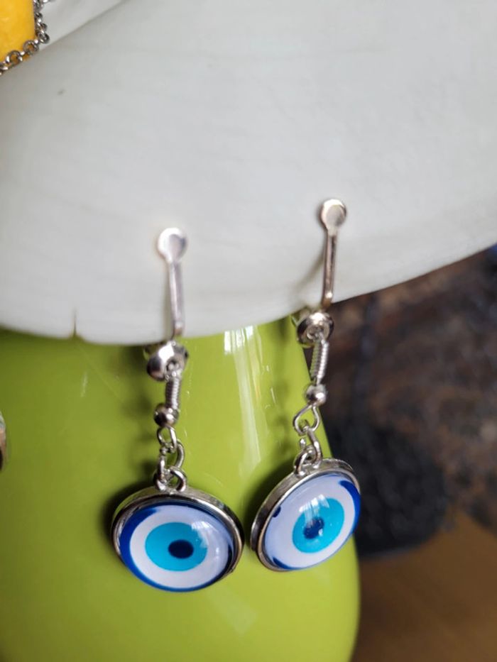 Clips parure acier inoxydable oeil - photo numéro 4