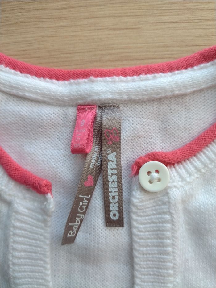 Ensemble tee shirt et gilet bébé fille 9 mois - photo numéro 6