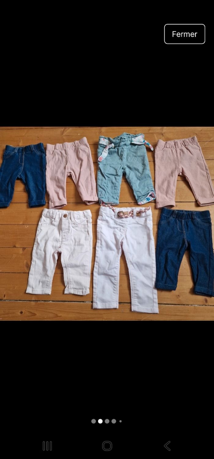 Lot pantalons et pull fille 3 mois - photo numéro 2