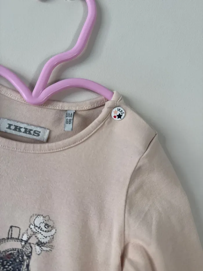 👚haut manches longues - bébé fille - 6 mois - 68 cm - Ikks - très bon état - photo numéro 3