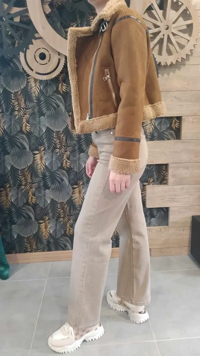 Veste perfecto beige taille L - photo numéro 4