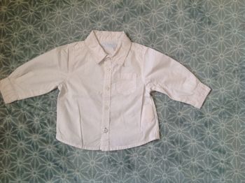 Chemise Okaidi blanche - 6 mois