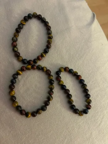 Lot de 3 bracelets œil de tigre neuf