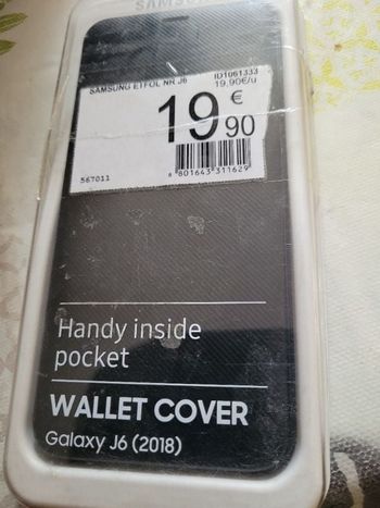 Coque téléphone wallet cover galaxy J6 2018