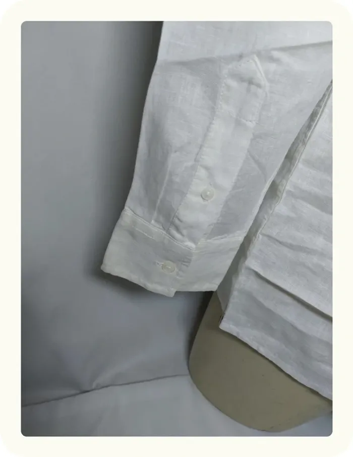 Chemise lin manches longues homme Harris Wilson neuve Taille L - photo numéro 5