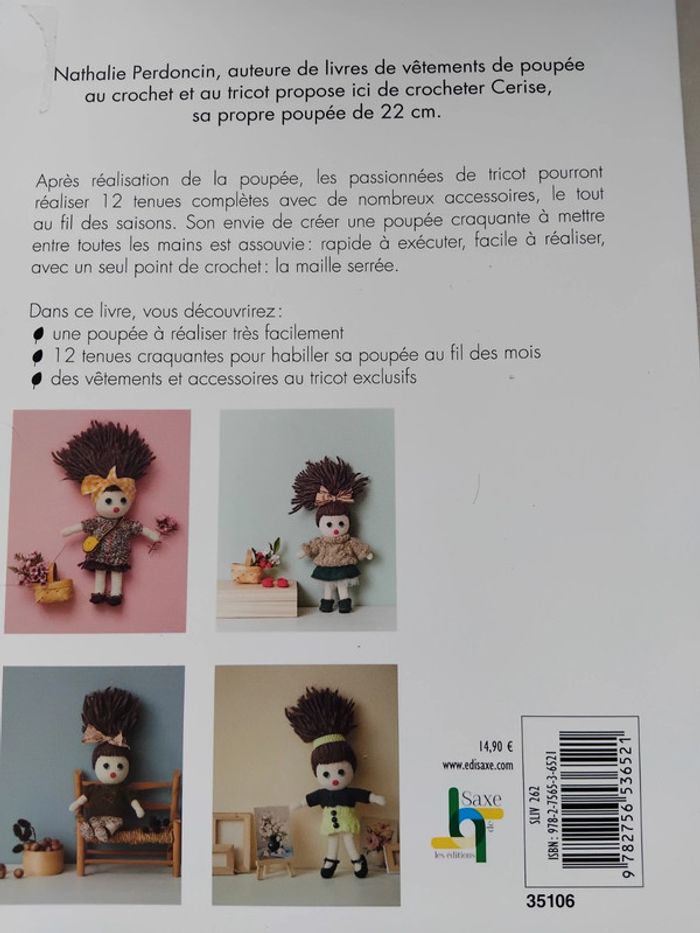 Livre poupée cerise au tricot - photo numéro 2
