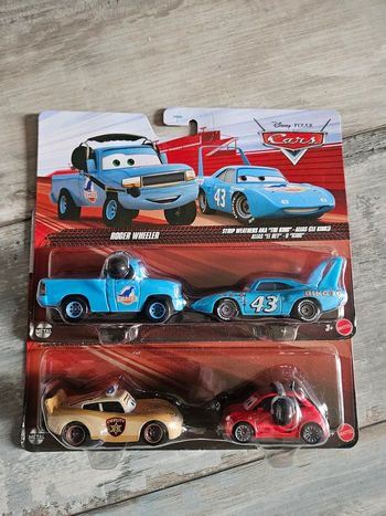 Lot 4 voitures cars disney mattel metal neuf cars disney pixar mattel  rare 
