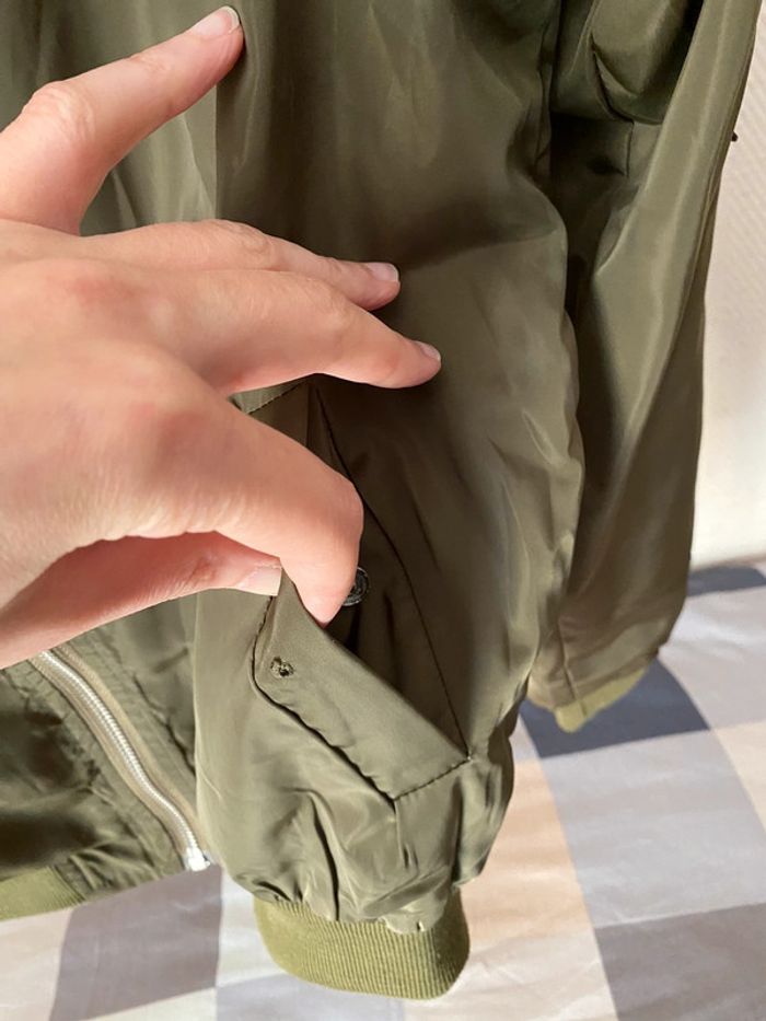 Superbe belle veste bomber  kaki E.Diva taille M - photo numéro 5