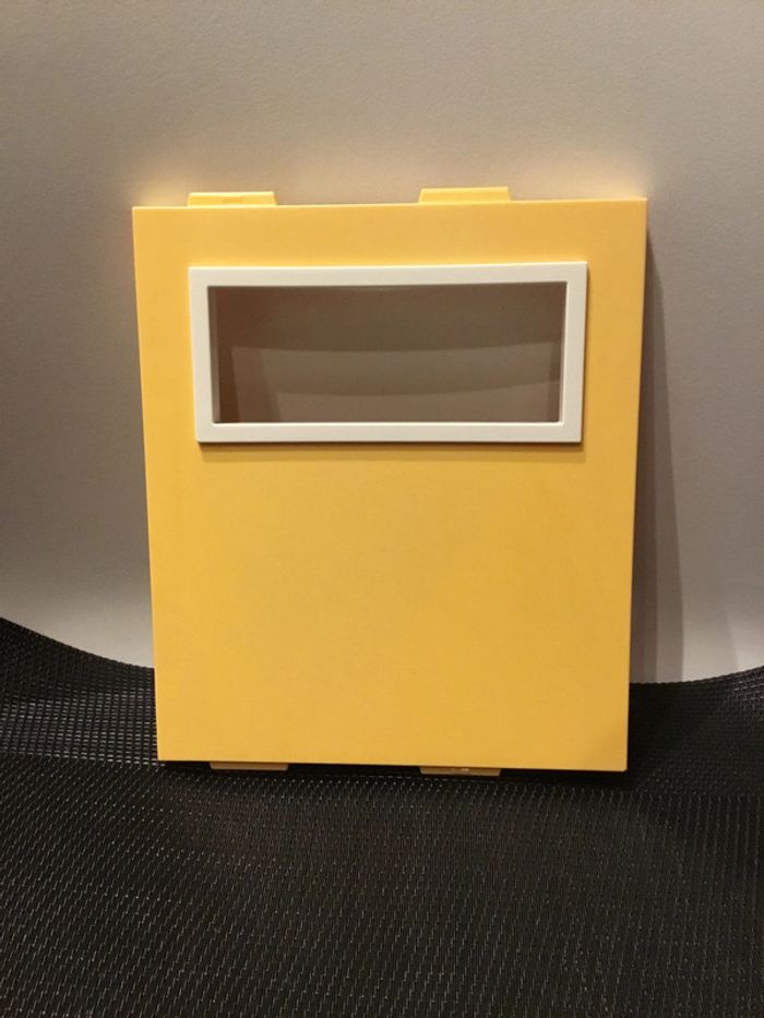 Playmobil mur parois avec ouverture jaune 13x15cm pièces détachées maison moderne 9266