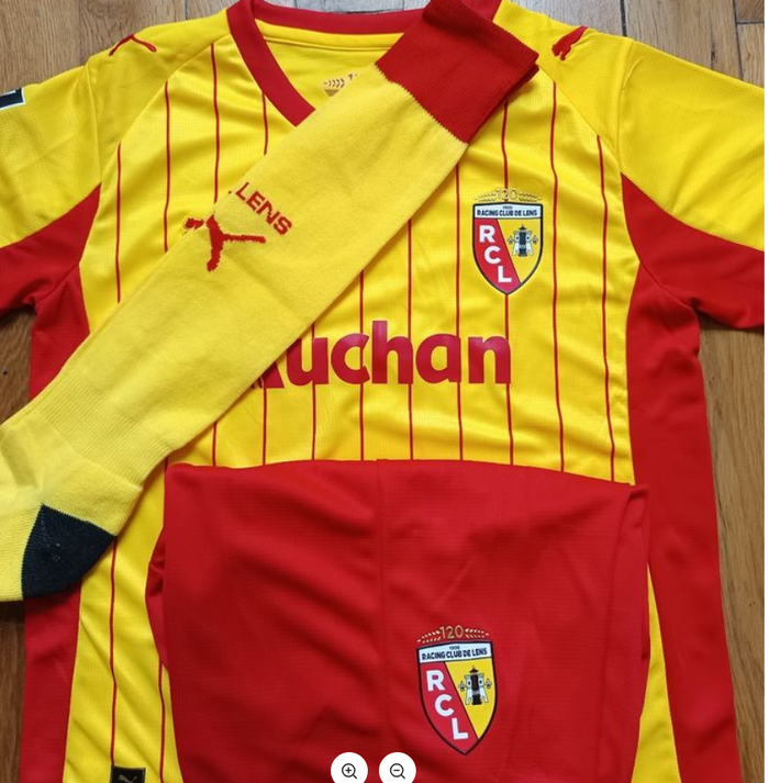 Kit football taille 10 ans modèle RC Lens 2026 domicile - photo numéro 3