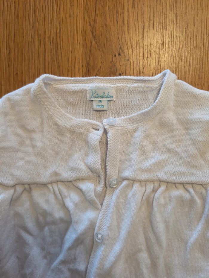 Gilet blanc fille 3 ans Kimbaloo - photo numéro 2