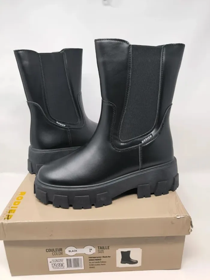 Bottines noires Rodier – neuves, taille 38 - photo numéro 6