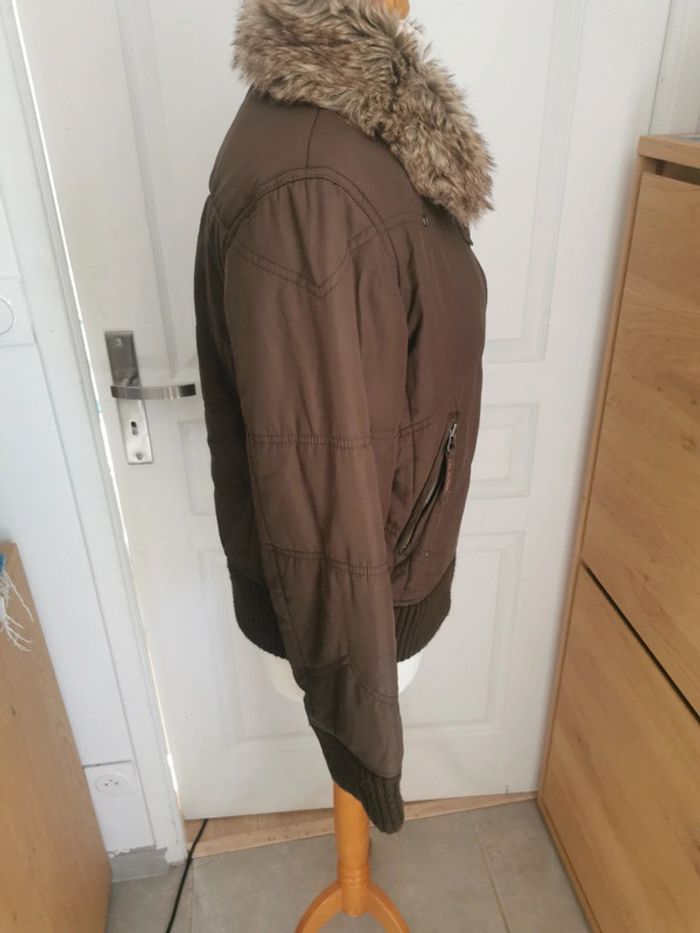 Doudoune marron lee cooper taille L tbe - photo numéro 4