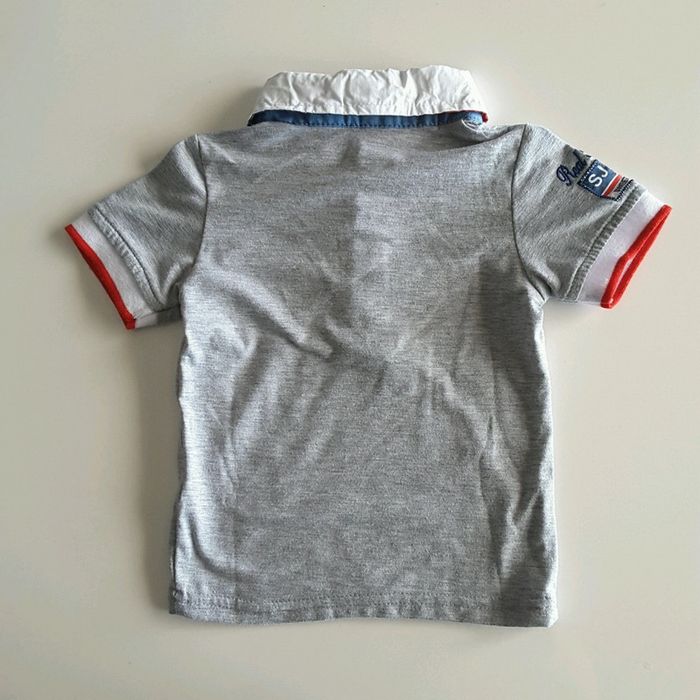 Tee shirt polo col blanc - photo numéro 2