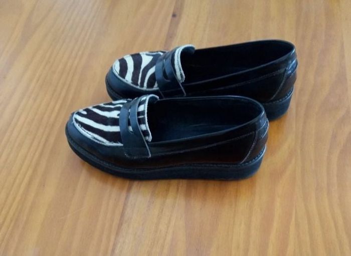 Mocassin imitation zèbre
