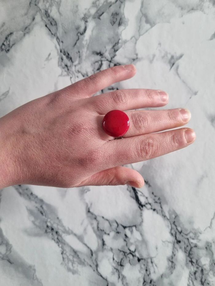 Bague ronde rouge - photo numéro 16
