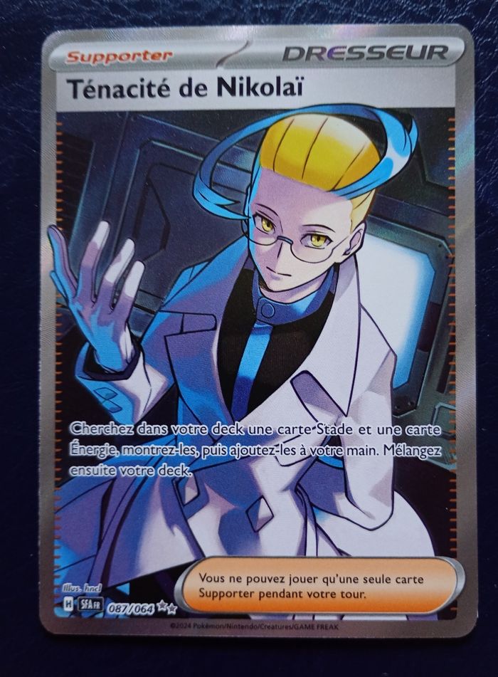 Carte pokémon Ténacité de Nikola ï 087/064  Fable Nébuleuse ultra Rare Fr