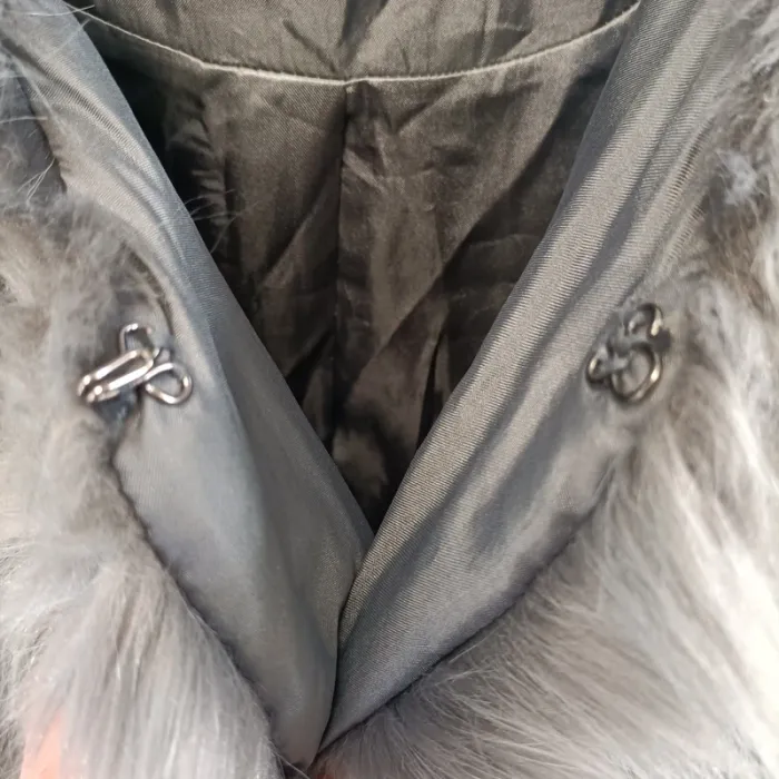 Veste fourrure, 40 M/L Manteau court fourrure synthétique - gris - Soirée - photo numéro 4
